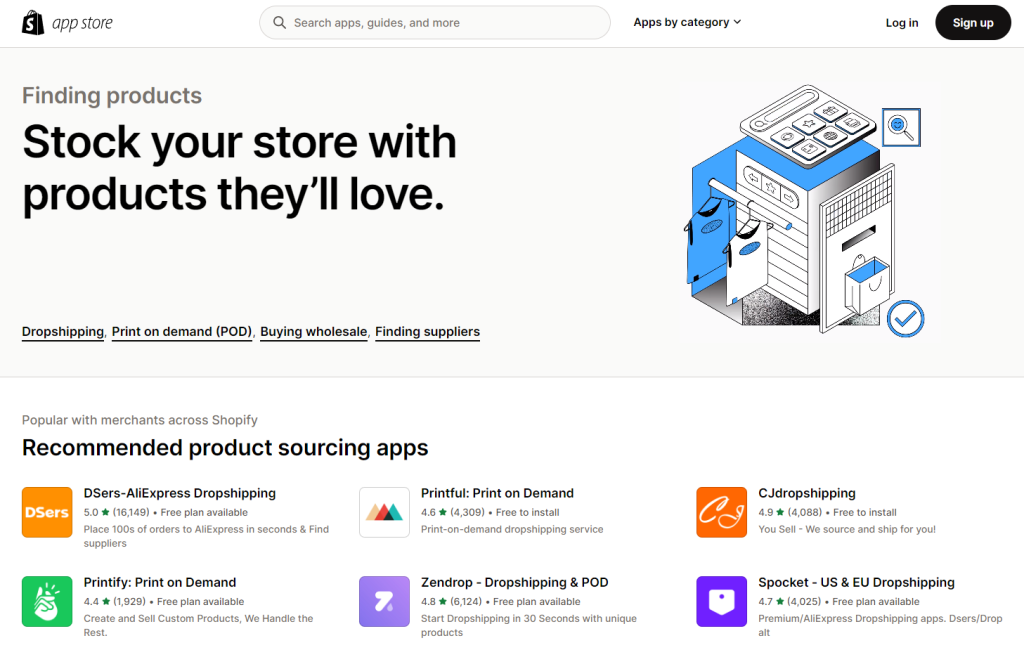 shopify app store