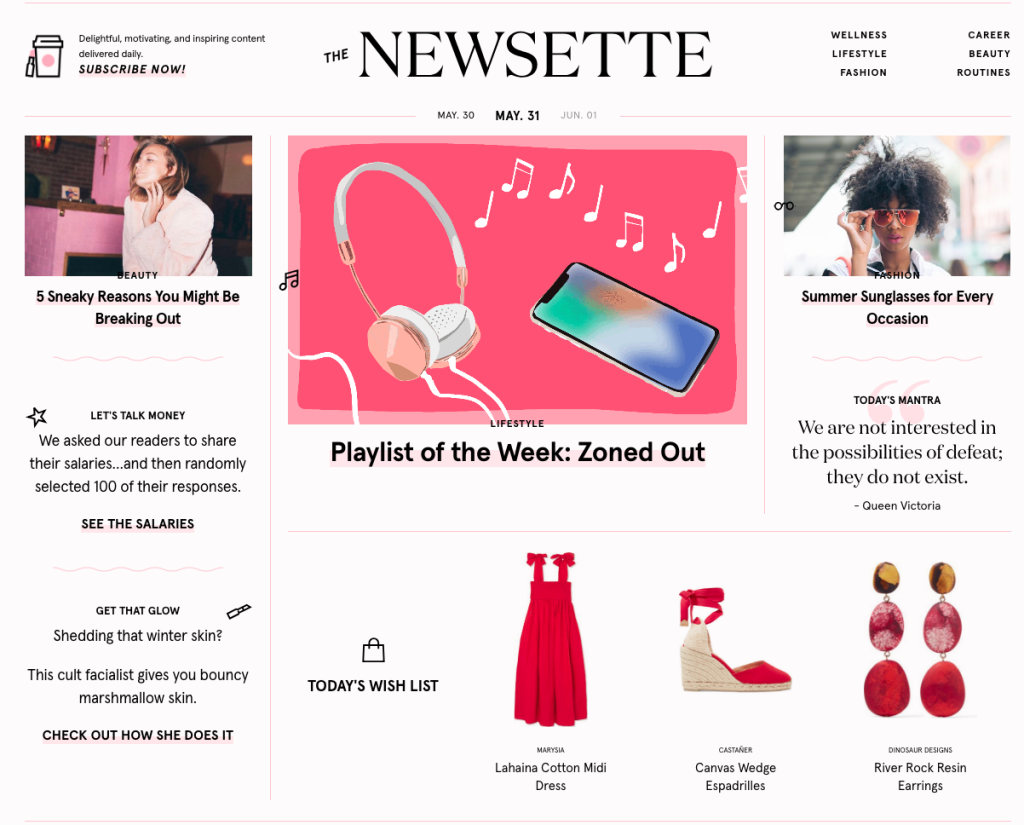 the newsette curated content