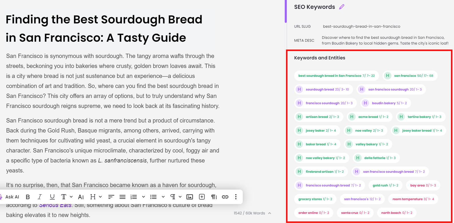 brandwell secondary keywords and entities