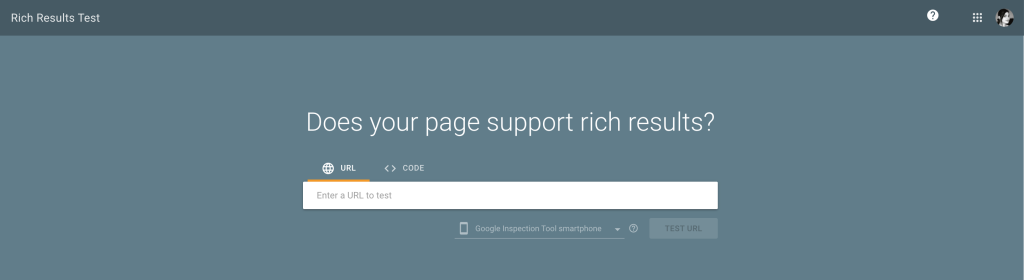 google rich results testing tool