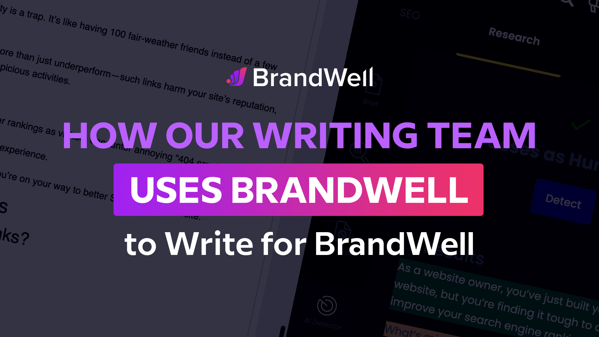 how we use BrandWell to write blog posts